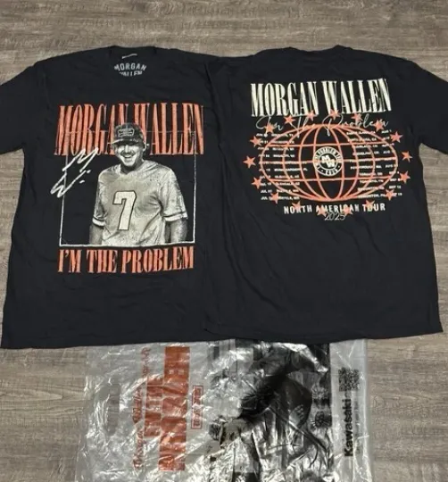 Discover Wallen Western I’m The Problem Tour 2025 Official Black T-Shirt