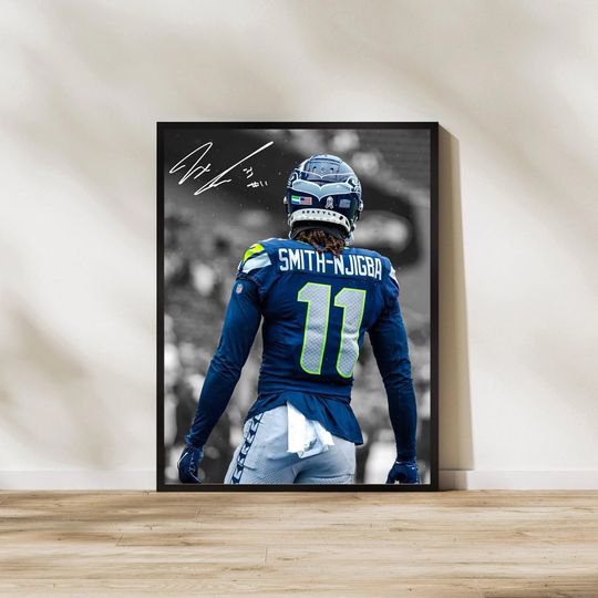 Discover Jaxson Smith-Nijigba Seahawks Art Print: Football Man Cave Decor (Digital Download