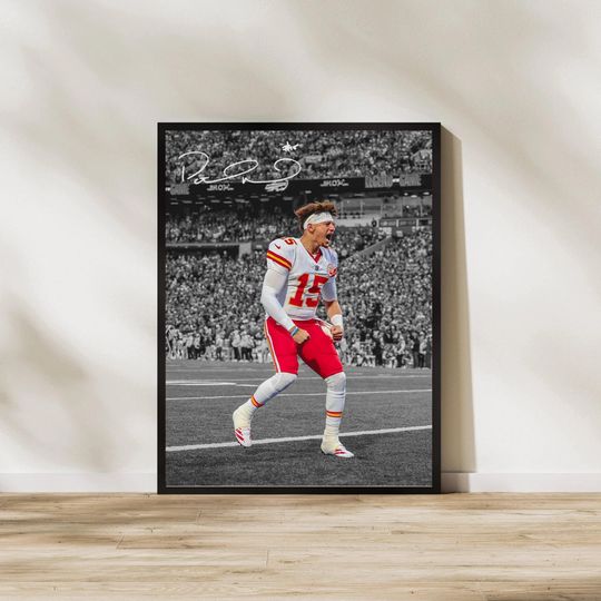 Patrick Mahomes Kansas City Chiefs Art: Football Man Poster