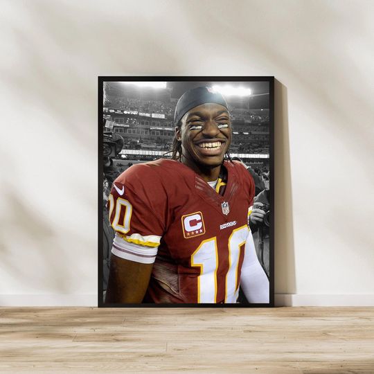 Discover Robert Griffin III Commanders Art: Football Legend Poster (Digital Download