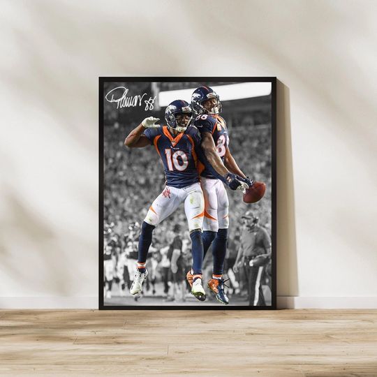 Demaryius Thomas & Emmanuel Sanders Art Print: Denver Broncos Man