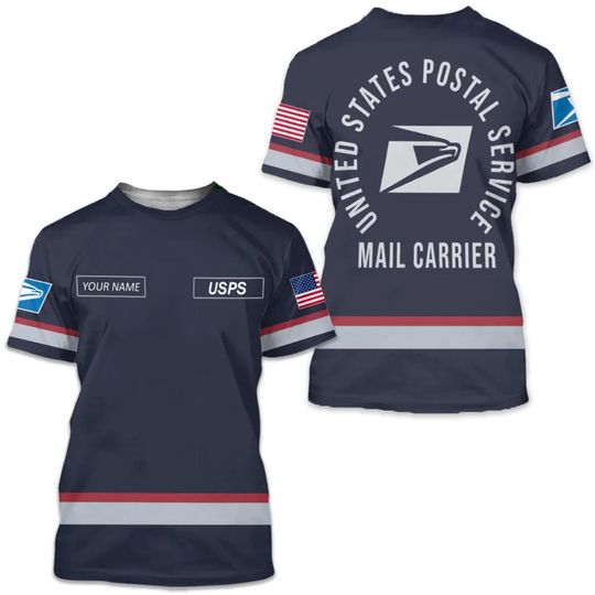 Custom Postal Service Mail Carrier T Shirt United SPS Graphic Workwear Personalized Uniform Style