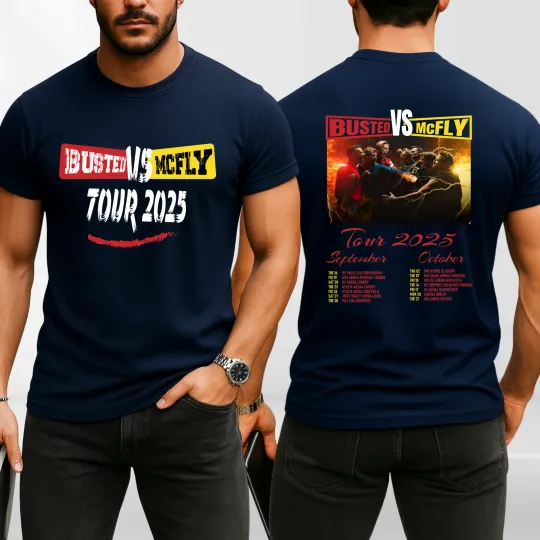 Discover McFly vs Busted Tour 2025 T-Shirt, Team McFly Band