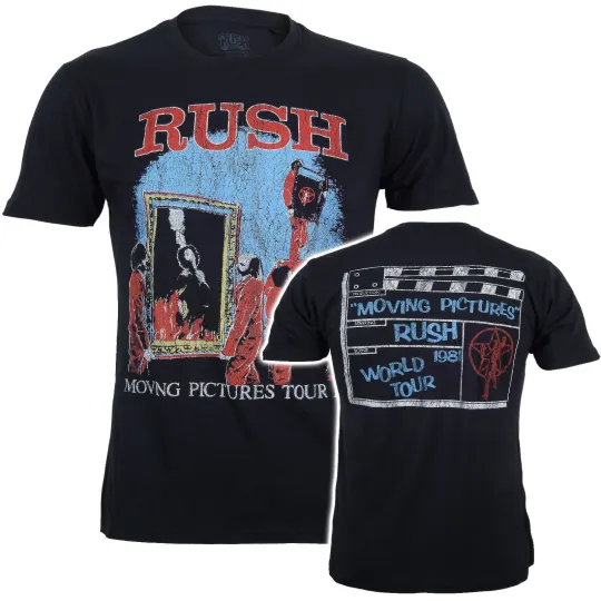 Discover Rush 1981 Tour Moving Pictures 3D T-Shirt
