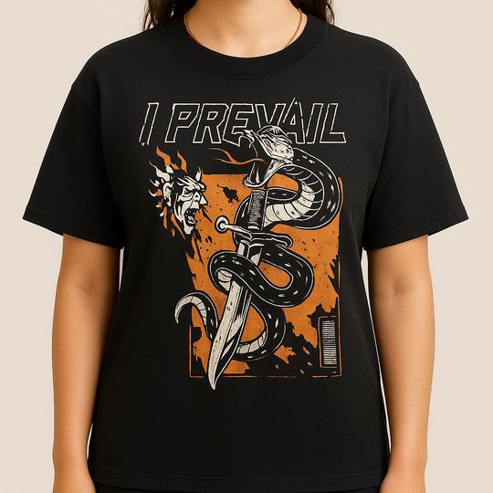 I Prevail Snake and Dagger Graphic T-Shirt