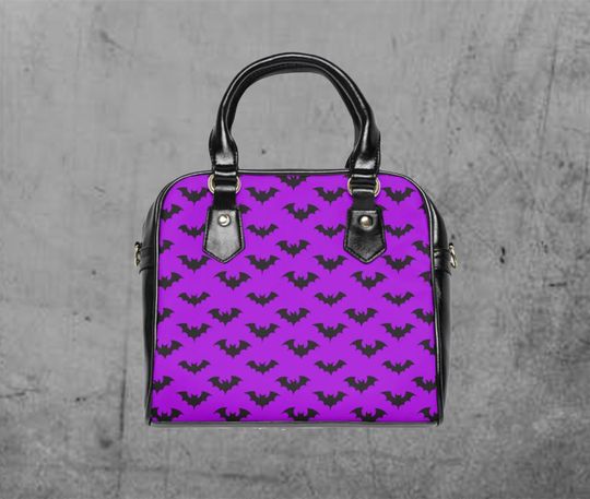Discover Vampire Bat Shoulder handbag, Spooky Halloween Handbag, Halloween purse