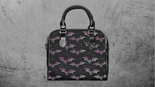 Discover Vampire Bat Handbag, Gothic Halloween Purse, Spooky Shoulder Bag