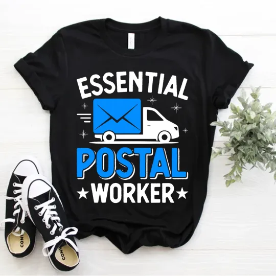 Discover Mail Carrier Car Delivery Service Essential Postal Worker T-Shirt  Postman Tee