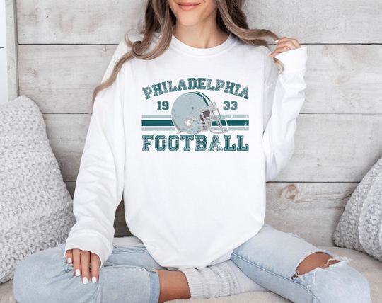 Discover Distressed Philadelphia Football Long Sleeve Shirt | Game Day Shirt