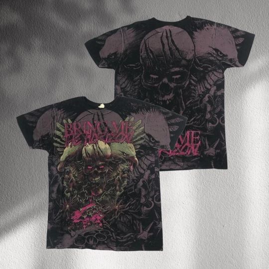 Bring Me The Horizon T Shirt, Double Sided Skull Graphic Tee