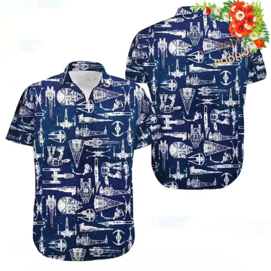 Star Wars Hawaiian Shirt, Star Wars Summer Button Down Aloha Shirt
