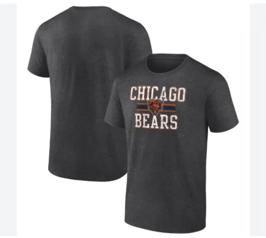 Chicago Bears Football Shirt Mens Small Gray 3D T-Shirt