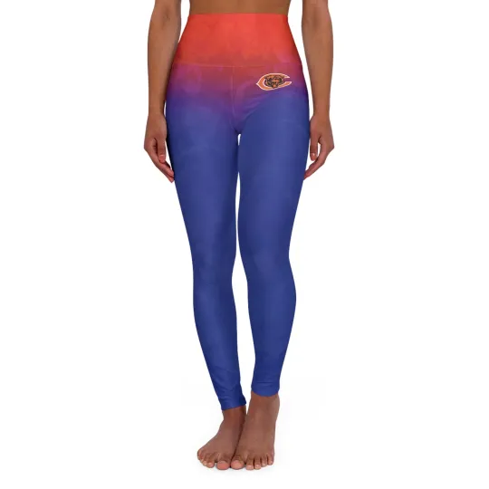 High Waisted Yoga Chicago Bears style  Leggings, Gym Wear, Active Lifestyle