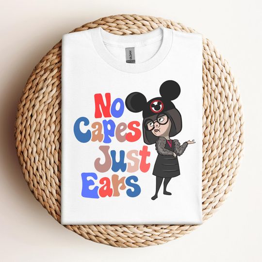 Discover Vintage Disney Edna Mode No Capes Just Ears Shirt, Retro The Incredibles T-shirt, Magic Kingdom Tee, Disneyland Family Holiday Trip Gift