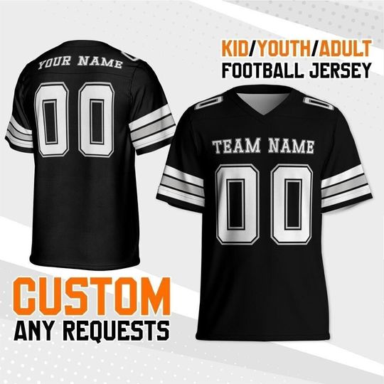 Discover Personalize Team White Football Jersey, Custom Football Jersey, Name Number Team, Game Training Jersey Fan Gift, SportsUniform