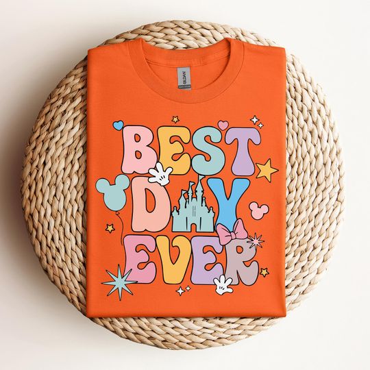 Disney Best Day Ever Shirt, Disneyworld Family T-Shirt, Disney Vacation Shirt, Disneyland Tee, Magic Kingdom Shirt, Retro Disney Shirt