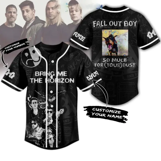 Bring Me The Horizon So Much For Tour Dust Custom 3D Baseball Jersey
