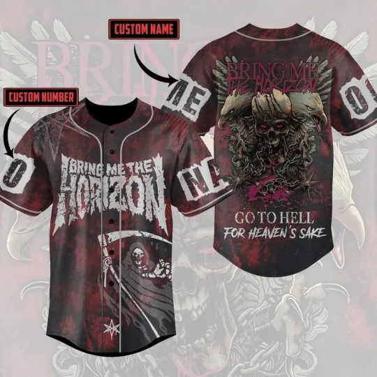 Bring Me The Horizon Baseball Jersey Go To Hell For Heaven's Sake