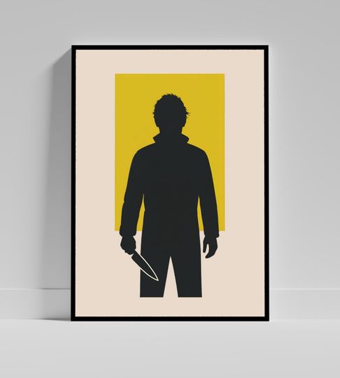 Halloween Movie Poster, Michael Myers Wall Art, Horror Film, Slasher Movie Decor, Spooky Gift for Scary Movie Fans