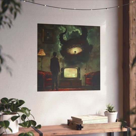 Nightmare Devil Eye Poster // Evil Within Wall Decor // Halloween Devil Poster // Scary Nightmare Monster Poster//Horror Movie Lover