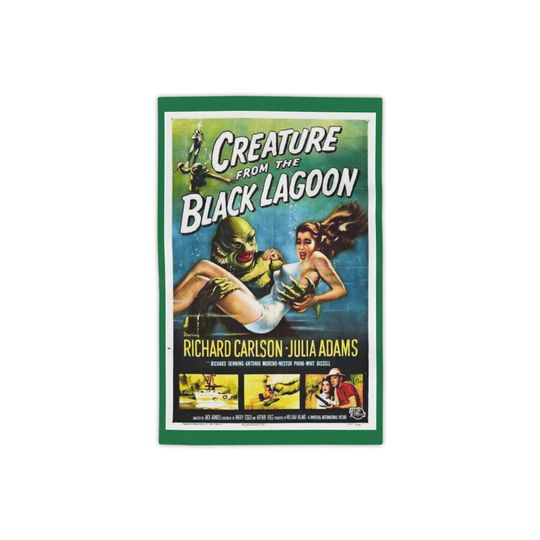 Discover Creature From The Black Lagoon Beach Towel: Classic Horror Movie Poster