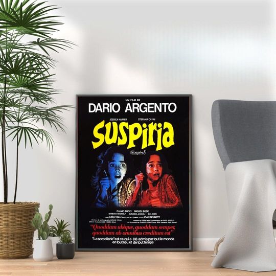 Suspiria Horror Movie Poster Print: Vintage Scary Film Art