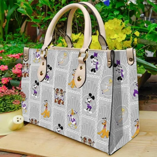 Discover Personalized Mickey Friends Leather Handbag for Mickey Mouse Fans