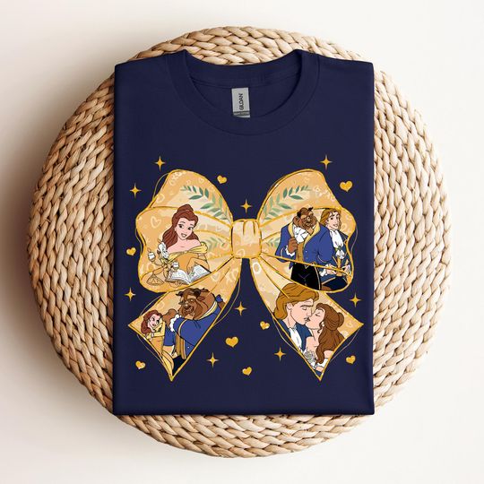 Discover Disney Beauty And The Beast Shirt, Disney Coquette Bow Shirt, Disney Princess Shirt, Belle Disney World Sweatshirt, Disney Family Trip Shirt