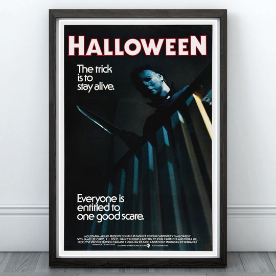 Halloween Vintage Movie Poster Print Classic Horror Film Wall Art Premium Matte Vertical Poster