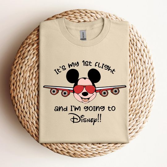 Discover It's My 1st Flight Shirt, First Flight T-Shirt, I'm Going To Disneyland, Disney Family Matching, Kids Airplane Shirt, Kids Travel Tee