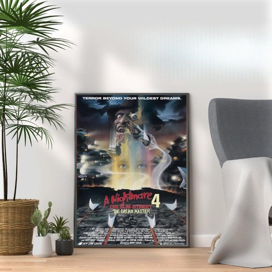 A Nightmare on Elm Street Part 4 Poster - Horror Movie Print for Horror Fans - Vertical Matte Art for Home Decor