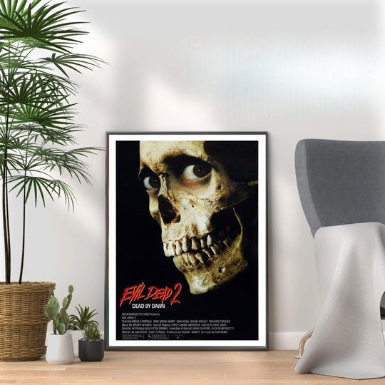 The Evil Dead 2 - Chilling Horror Movie Poster - Vintage & Modern Scary Film Art for Horror Fans, Thriller Halloween