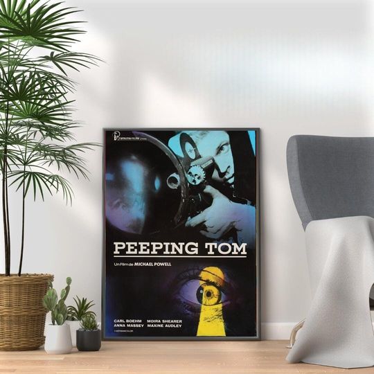 Discover Peeping Tom Horror Movie Poster Print: Vintage Scary Film Art