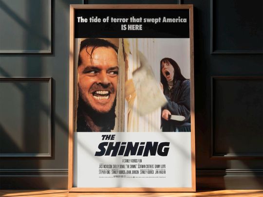 The Shining Movie Poster - Vintage Horror Film Print, 1980s Cult Classic Art, Retro Thriller Wall Decor, Scary Movie Poster