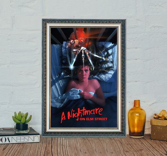 A Nightmare on Elm Street Movie Poster,  Classic Vintage Horror Movie Poster, Classic Movie Canvas Cloth Poster
