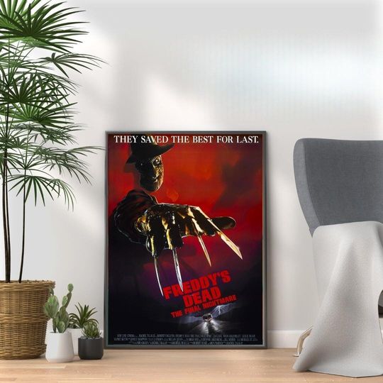 A Nightmare on Elm Street Freddy's Dead - Chilling Horror Movie Poster Print - Scary Film Art for Horror Fans, Thriller Halloween