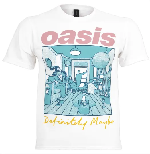 Discover Oasis T-Shirt Official Reunion Tour Illustration