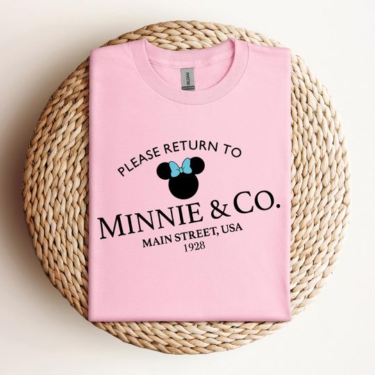 Discover Minnie & Co Shirt, Minnie and Co. est. 1928 Shirt, Main Street T-Shirt, Disney Shirts, Disney Trip Shirt, Please Return To Tee