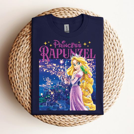 Vintage Disney Tangled Rapunzel Floral Shirt, Disney Princess Rapunzel Flynn Rider Shirt, Lost Princess Tee, Magic Kingdom, Disney Trip