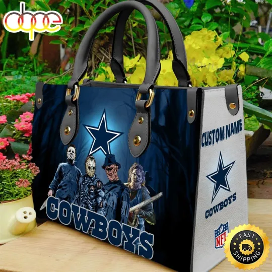 Personalized Dallas Cowboys Leather Bag, Custom Leather Bag