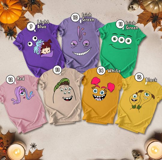 Monsters Inc Halloween Costume Shirt, Monsters University Matching Costume, Monster Halloween Cosplay, Trick Or Treat Halloween Party Shirt