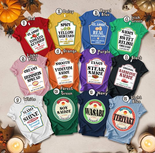 Discover Hot Sauce Halloween Costume, Taco Sauce Matching Shirt, Sauce Group, Teacher, Office Party, School Group Costume, Halloween Cosplay Tee