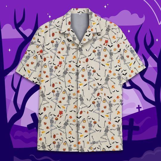 Dancing Skeleton Halloween Shirt for Men Women Youth