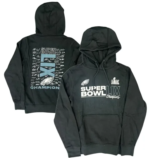 Discover Philadelphia Eagles football Hoodie Men's Black Super Bowl Hoodie - New