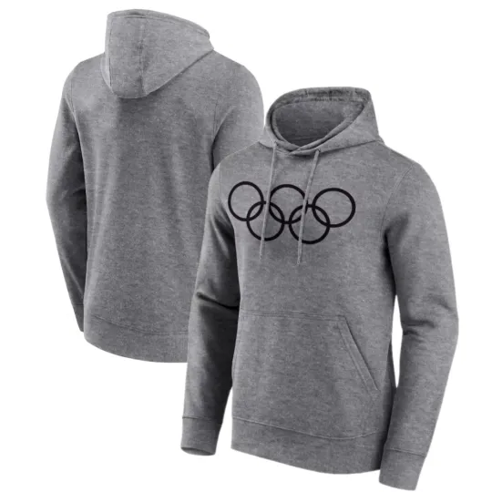 Olympics Collection Men's Grey Logo Graphic Hoodie