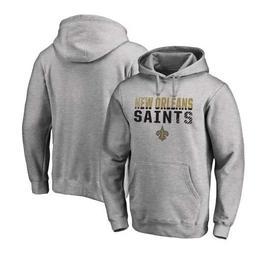 Pro Line New Orleans Saints Ash Gray 3D Hoodie Pullover Sweatshirt