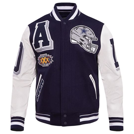 Discover Handmade Dallas Cowboys Varsity Jacket: Wool & Leather Letterman - football Fan Gear