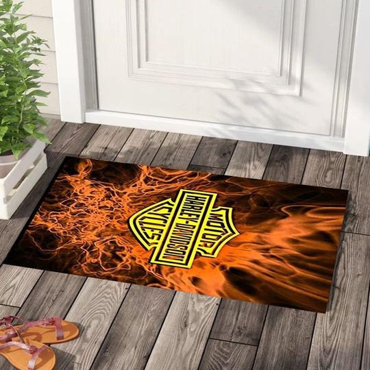 Discover Haarleyy Davidson Doormat, Welcome Rug, Printed Living Room Rug, Custom Gift for Her