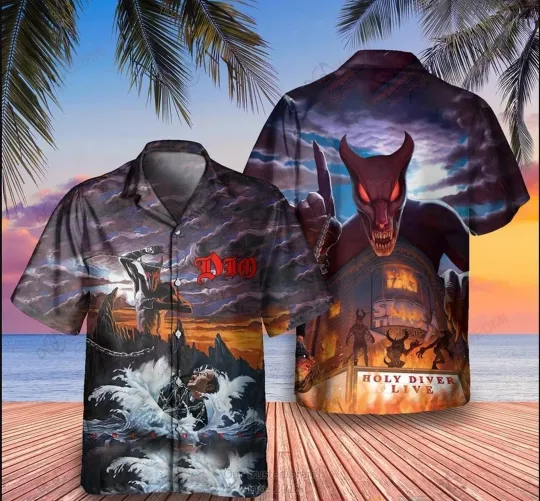 Discover Dio Holy Diver Album Cover Hawaiian Shirt