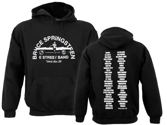 Bruce Springsteen Hoodie The Boss ex  Black Hooded Top